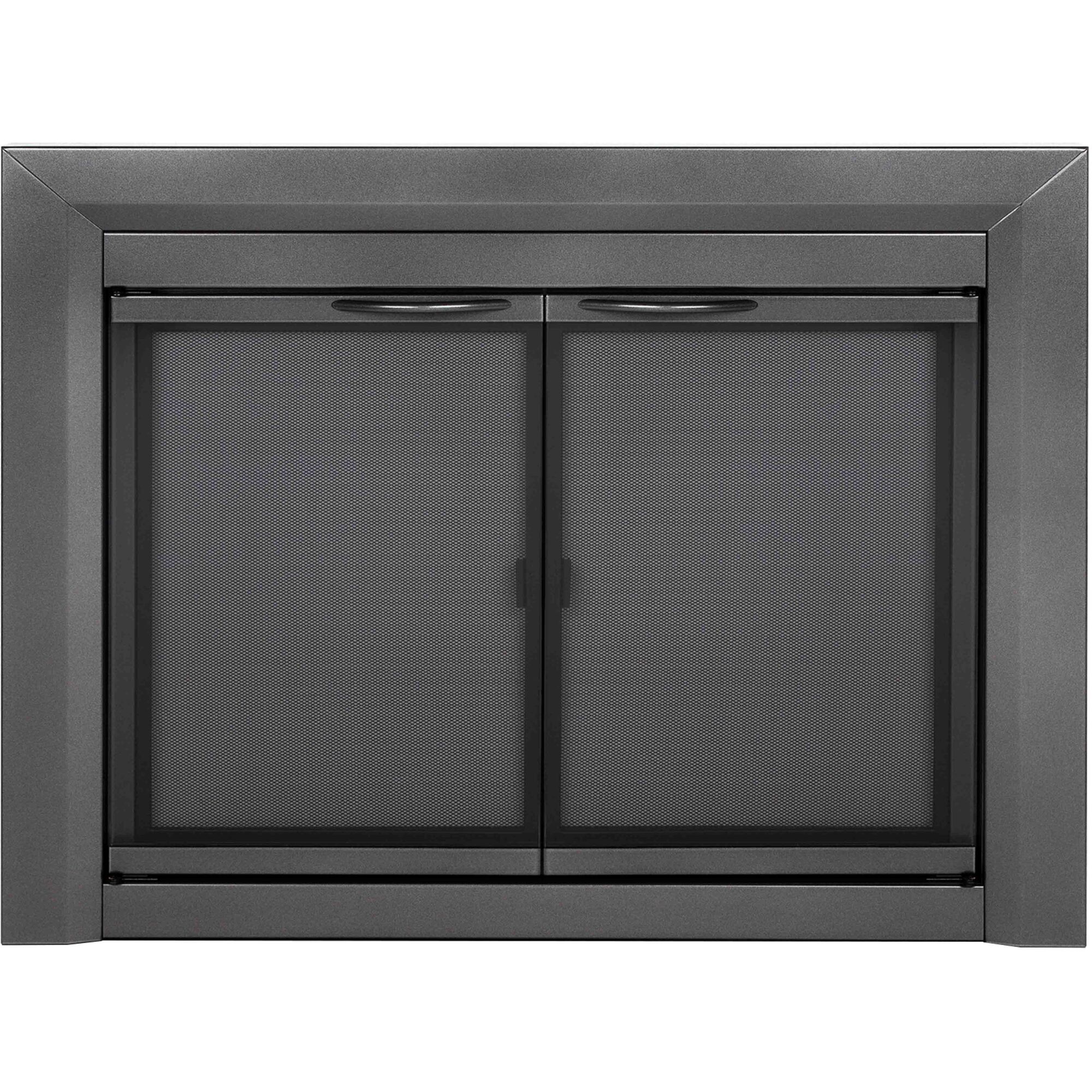 Pleasant Hearth Carlisle Fireplace Glass Door, For Masonry Fireplaces, Small, Gunmetal, Model# CL-3000GM